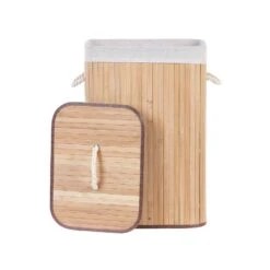 Beliani Mand KOMARI - Lichte Houtkleur Bamboehout -Opslag Meubelwinkel 1000087134 0104