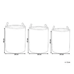 Beliani Mand ARCHA - Grijs Polyester -Opslag Meubelwinkel 1000087694 0102