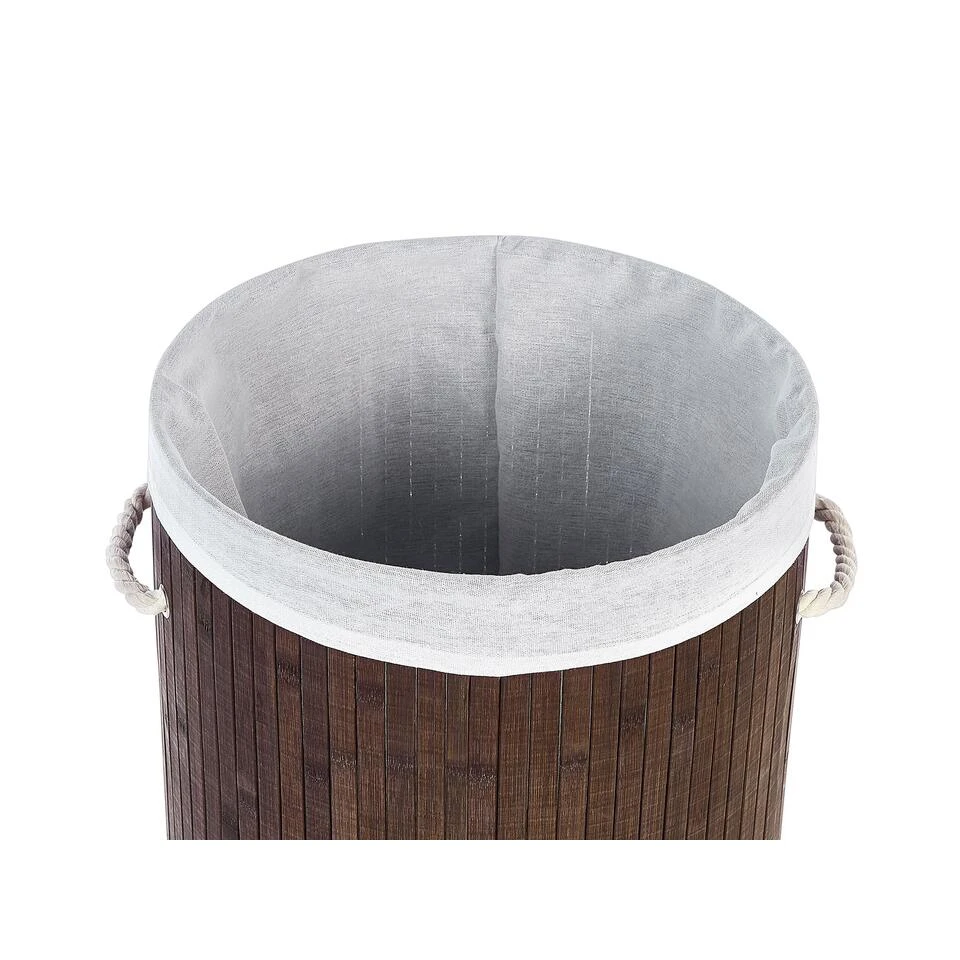 Beliani Mand SANNAR - Bruin Bamboehout 6 Beliani Mand SANNAR - Bruin Bamboehout - Afbeelding 4