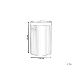 Beliani Mand SANNAR - Lichte Houtkleur Bamboehout 7 Beliani Mand SANNAR - Lichte Houtkleur Bamboehout -Opslag Meubelwinkel 1000087699 0102