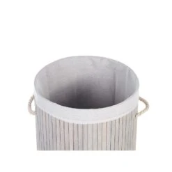 Beliani Mand SANNAR - Grijs Bamboehout -Opslag Meubelwinkel 1000087707 0104