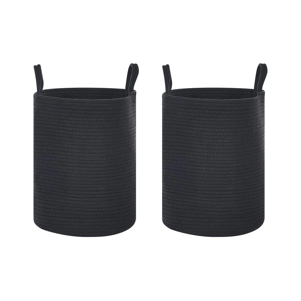 Beliani Mand SARYK - Zwart Katoen 3 Beliani Mand SARYK - Zwart Katoen