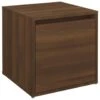VidaXL Opbergbox Met Lade 40,5x40x40 Cm Bewerkt Hout Bruineikenkleurig -Opslag Meubelwinkel 1000088061