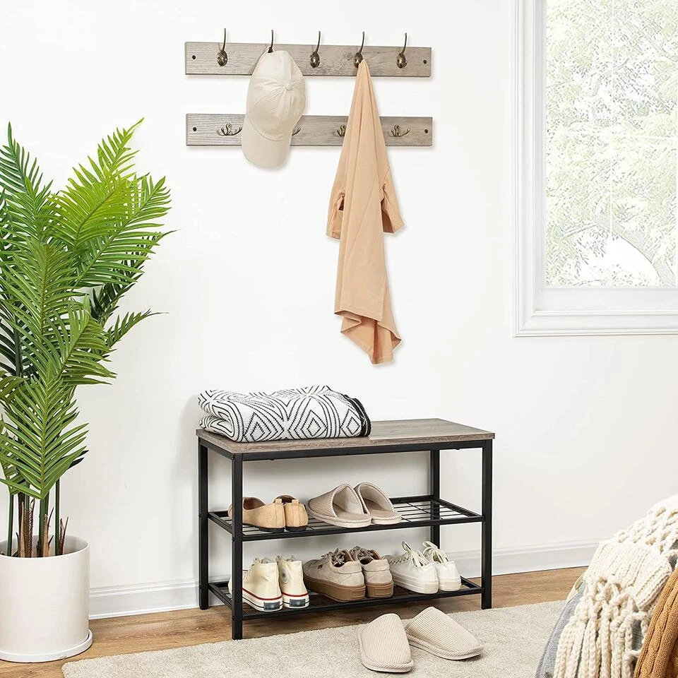 Ylumen Kapstok Set - 30 X46 Cm - Zwart Grijs 4 Ylumen Kapstok Set - 30 X46 Cm - Zwart Grijs - Afbeelding 2