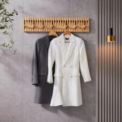 ACAZA Wandkapstok - Kapstok Met 28 Verstelbare Haken - 87 Cm Lengte - Bamboe 8 ACAZA Wandkapstok - Kapstok Met 28 Verstelbare Haken - 87 Cm Lengte - Bamboe -Opslag Meubelwinkel 1000088657 0102