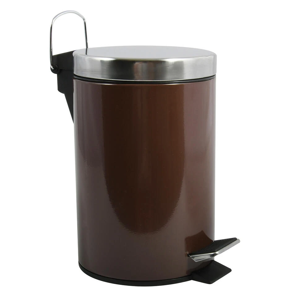 MSV Badkamer/toilet Pedaalemmer - Donkerbruin - 3 Liter - 17 X 25 Cm 3 MSV Badkamer/toilet Pedaalemmer - Donkerbruin - 3 Liter - 17 X 25 Cm