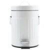 MSV Badkamer/toilet Pedaalemmer - Wit - 3L - 17 X 26 Cm - Toilet -Opslag Meubelwinkel 1000090237