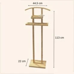MISOU Dressboy Kledingstandaard Kledinghouder Bamboe Hout 44.8x22.2x114.2 Cm -Opslag Meubelwinkel 1000091980 0110