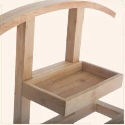 MISOU Dressboy Kledingstandaard Kledinghouder Bamboe Hout 44.8x22.2x114.2 Cm -Opslag Meubelwinkel 1000091980 0111