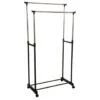 5Five Kledingrek Dubbele Stang - Kunststof/metaal - Zwart - 80 X 170cm -Opslag Meubelwinkel 1000091981