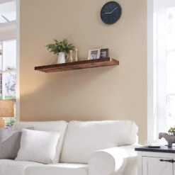 ACAZA Boekenplank Van 100 Cm Lang - Industrieel Design - Vintage Bruin -Opslag Meubelwinkel 1000093284 0103