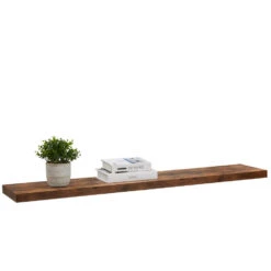 ACAZA Boekenplank Van 140 Cm Lang - Industrieel Design - Vintage Bruin