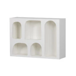 WOOOD Wandkastje Caz - Plywood - Wit - 57x80x23 -Opslag Meubelwinkel 1000093838 0102