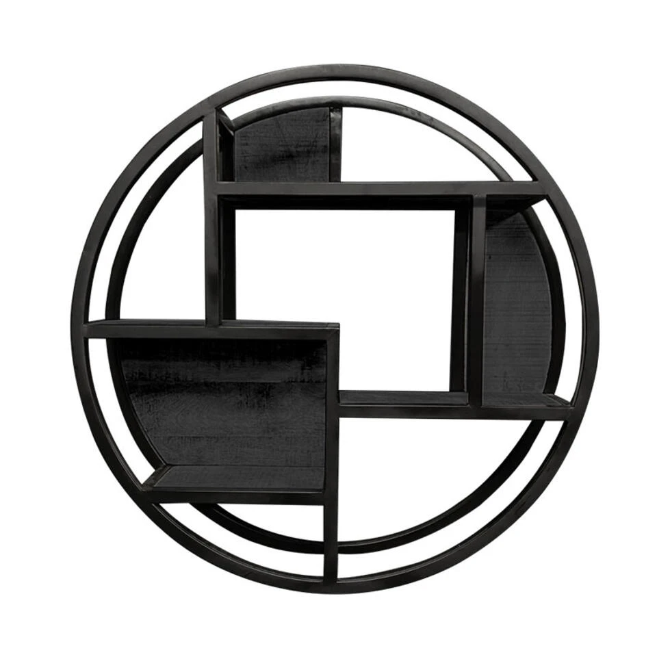 Furndea Orianna Wandrek Industrieel Rond Zwart - 16x75⌀cm 3 Furndea Orianna Wandrek Industrieel Rond Zwart - 16x75⌀cm