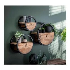 Kalfort Calro Industrieel Wandrek Set Van 3 - 30 Cm 7 Kalfort Calro Industrieel Wandrek Set Van 3 - 30 Cm -Opslag Meubelwinkel 1000094089 0101