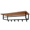 Stockton Kapstok Industrieel Met Haken - 33X100x27 Cm -Opslag Meubelwinkel 1000094093