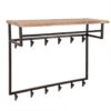 Kalfort Stockton Kapstok Hoog Industrieel Met 12 Haken Naturel - 100x80x33 Cm -Opslag Meubelwinkel 1000094095