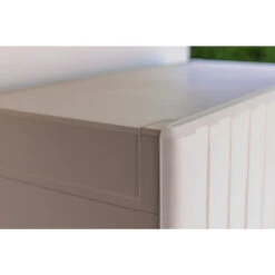 Keter Groove Hoge Kast - 80x45x180 Cm - Beige -Opslag Meubelwinkel 1000095618 0103