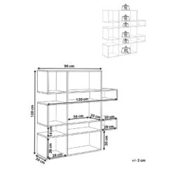 Beliani Boekenkast AMARILO - Lichte Houtkleur Mdf -Opslag Meubelwinkel 1000095895 0102