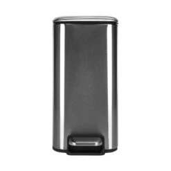 QUVIO Prullenbak Vierkant - 5L - Metaal - Grijs 9 QUVIO Prullenbak Vierkant - 5L - Metaal - Grijs -Opslag Meubelwinkel 1000096595 0103