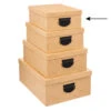 5Five Opbergdoos/box - Goudgeel - L28xB22xH11 Cm - Stevig Karton -Opslag Meubelwinkel 1000097850