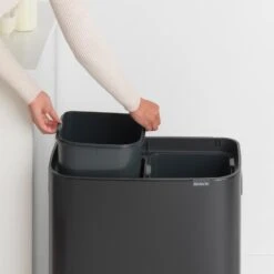 Brabantia Bo Touch Bin Afvalemmer 2 X 30 Liter Matt Black -Opslag Meubelwinkel 1000098402 0103