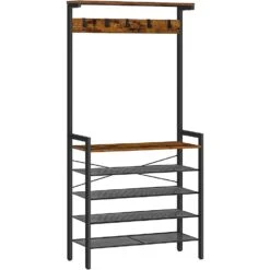 Ylumen Kapstok Raymond - 30 X185 Cm - Zwart Bruin -Opslag Meubelwinkel 1000098833 0102