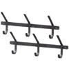 WOOOD Ava Kapstok 3 Haken - Metaal - Zwart - Set Van 2 -Opslag Meubelwinkel 1000099307