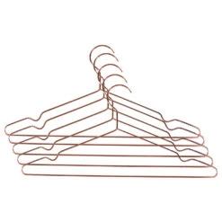 QUVIO Kledinghanger Set Van 10 - Metaal - Koperkleur -Opslag Meubelwinkel 1000099310 0102