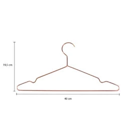 QUVIO Kledinghanger Set Van 10 - Metaal - Koperkleur -Opslag Meubelwinkel 1000099310 0103
