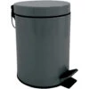MSV Badkamer/toilet Pedaalemmer - Donkergrijs - 3 Liter - 17 X 25 Cm -Opslag Meubelwinkel 1000100588