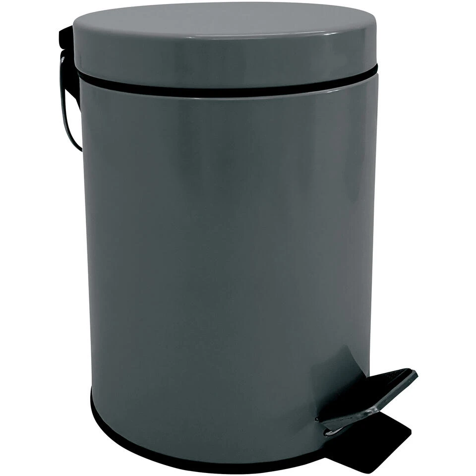 MSV Badkamer/toilet Pedaalemmer - Donkergrijs - 3 Liter - 17 X 25 Cm 3 MSV Badkamer/toilet Pedaalemmer - Donkergrijs - 3 Liter - 17 X 25 Cm