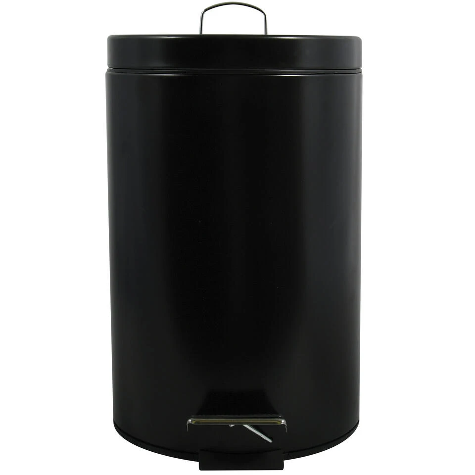 MSV Badkamer/toilet Pedaalemmer - Zwart - 12 Liter - 25 X 40 Cm 3 MSV Badkamer/toilet Pedaalemmer - Zwart - 12 Liter - 25 X 40 Cm