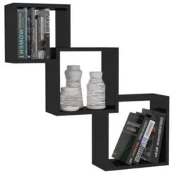 VidaXL Wandschappen Kubus 68x15x68 Cm Bewerkt Hout Hoogglans Zwart 8 VidaXL Wandschappen Kubus 68x15x68 Cm Bewerkt Hout Hoogglans Zwart -Opslag Meubelwinkel 1131435756 0102