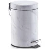 Zeller Pedaalemmer - Wit - Marmerprint - 3 L -Opslag Meubelwinkel 1230131806