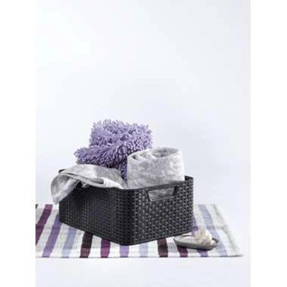 Curver Style Opbergmand M - 18L - 3 Stuks - Antraciet 6 Curver Style Opbergmand M - 18L - 3 Stuks - Antraciet - Afbeelding 4