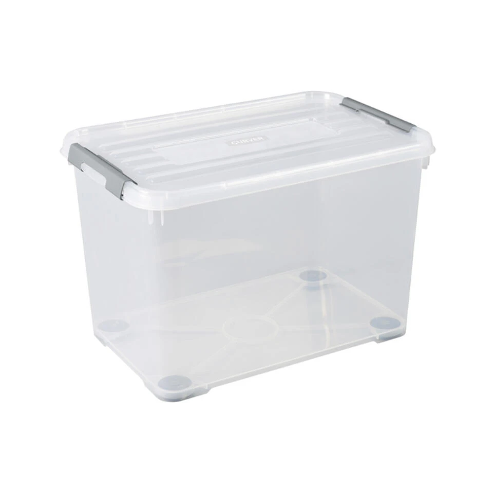 Curver Handy+ Opbergbox - 65L - 6 Stuks - Transparant Met Deksel 5 Curver Handy+ Opbergbox - 65L - 6 Stuks - Transparant Met Deksel - Afbeelding 3