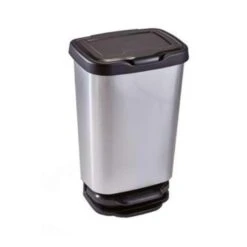 Merkloos Pedaalemmer - Zilverkleurig - 40 L - 64 Cm