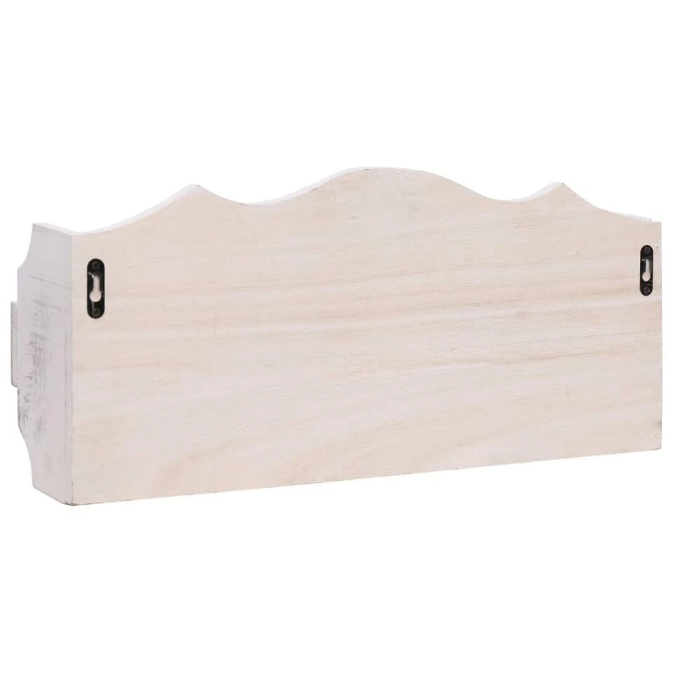 VidaXL Wandkapstok 50x10x23 Cm Hout Wit 6 VidaXL Wandkapstok 50x10x23 Cm Hout Wit - Afbeelding 4