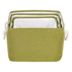 Beliani Mand DARQAB - Groen Polyester 9 Beliani Mand DARQAB - Groen Polyester -Opslag Meubelwinkel 141f7be7a147449daabc0f0704946343