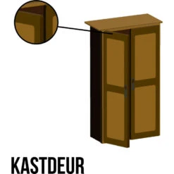 Zilveren Badkamerdeur/kastdeur Kapstok Met 6 Haken 51 Cm -Opslag Meubelwinkel 1420527725 0101