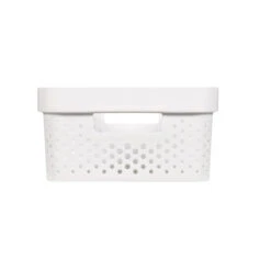 Curver Infinity Recycled Dots Opbergbox - 11L - 3 Stuks - Wit -Opslag Meubelwinkel 1440306620 0103