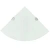 VidaXL Hoekschappen 2 St Met Chromen Dragers 35x35 Cm Glas Wit -Opslag Meubelwinkel 1447937477