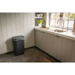 Curver Mistral Flat Prullenbak - 50L - Antraciet -Opslag Meubelwinkel 1510015325 0102