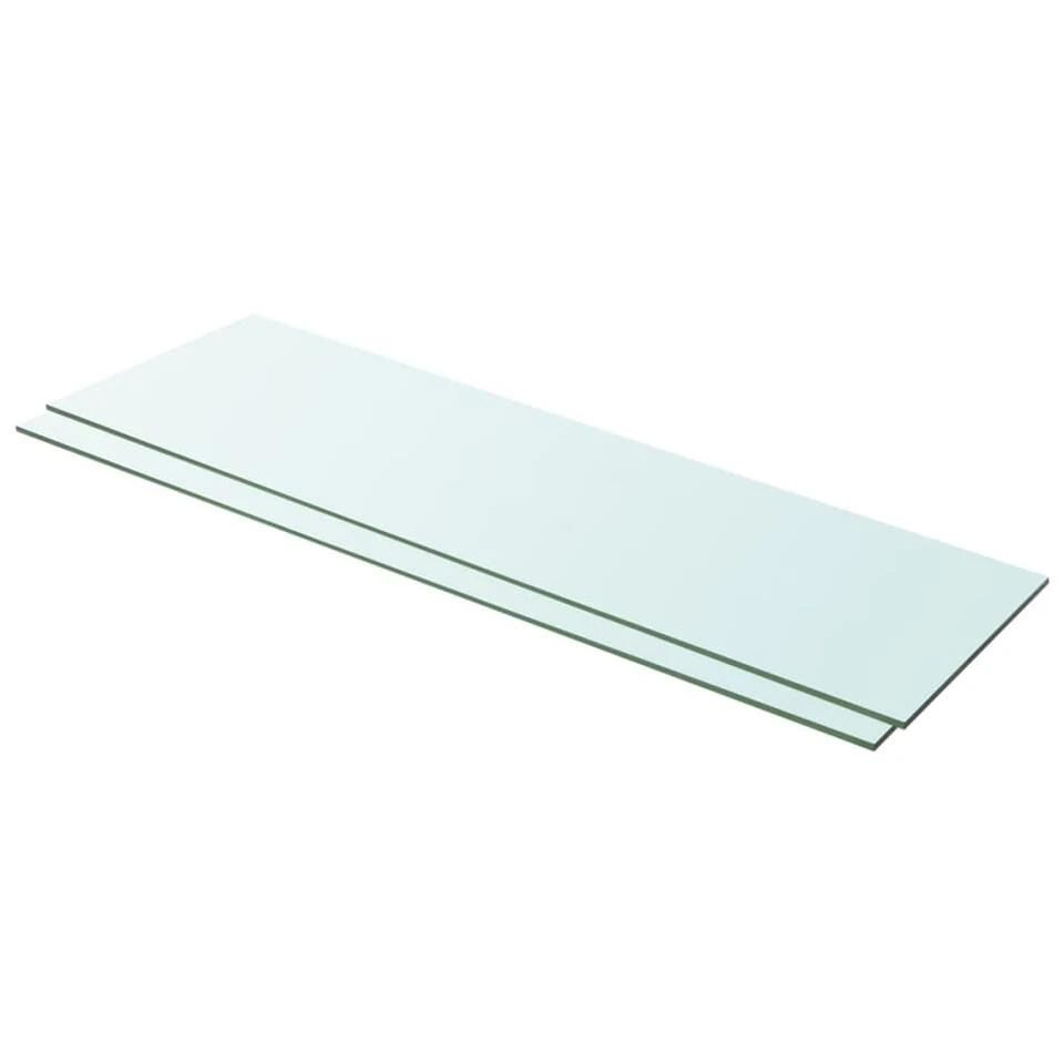 VidaXL Schappen 2 St 100x30 Cm Glas Transparant 3 VidaXL Schappen 2 St 100x30 Cm Glas Transparant
