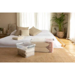 Curver Handy+ Opbergbox - 50L - 3 Stuks - Transparant Met Deksel -Opslag Meubelwinkel 1645168536 0102