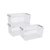 Curver Handy+ Opbergbox - 50L - 3 Stuks - Transparant Met Deksel 1 Curver Handy+ Opbergbox - 50L - 3 Stuks - Transparant Met Deksel -Opslag Meubelwinkel 1645168536