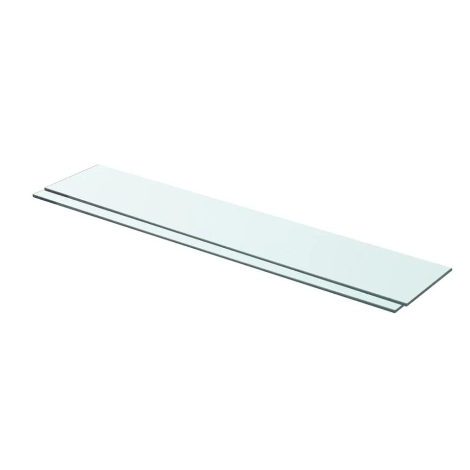VidaXL Schappen 2 St 80x15 Cm Glas Transparant 3 VidaXL Schappen 2 St 80x15 Cm Glas Transparant