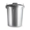Forte Plastics Afvalbak - Zilverkleurig - Afvalemmer Met Deksel - 51l