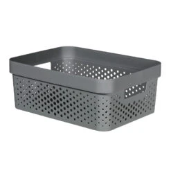 Curver Infinity Recycled Opbergbox - 11L - 3 Stuks - Grijs -Opslag Meubelwinkel 1775442214 0102